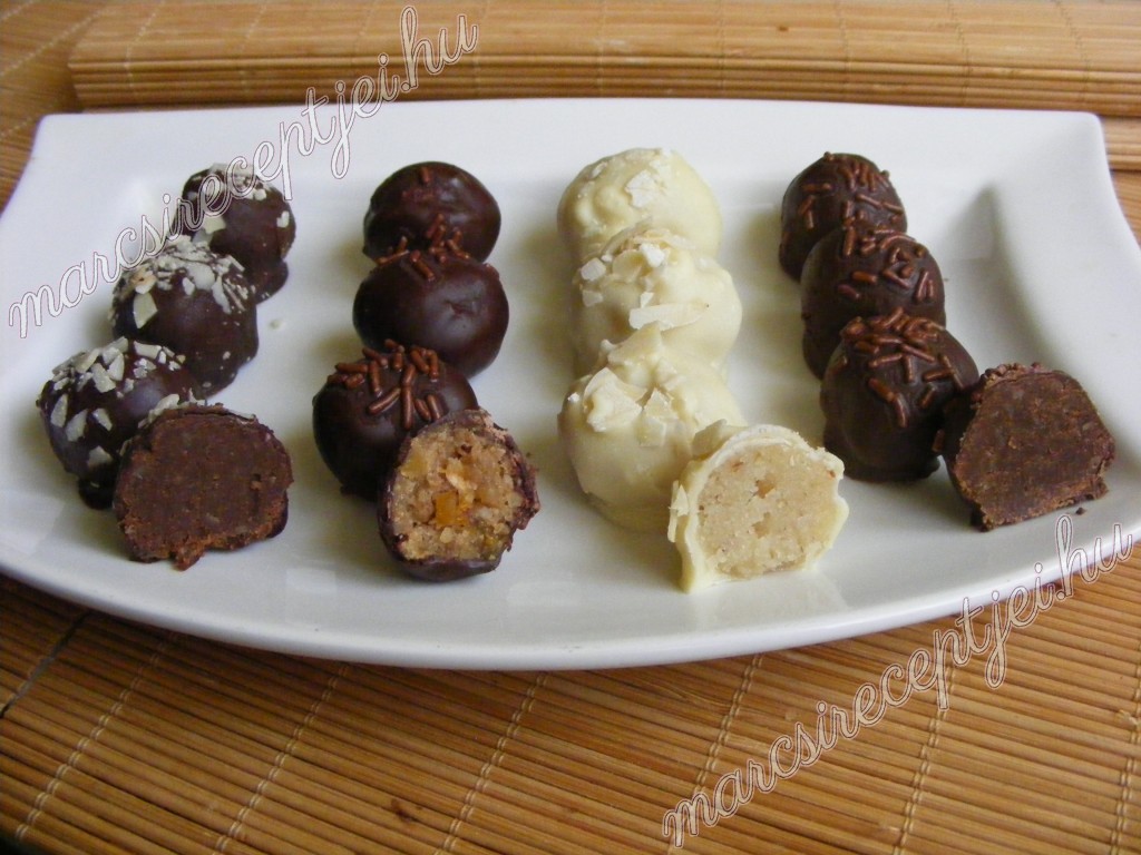 Diós étcsokoládés bonbon
