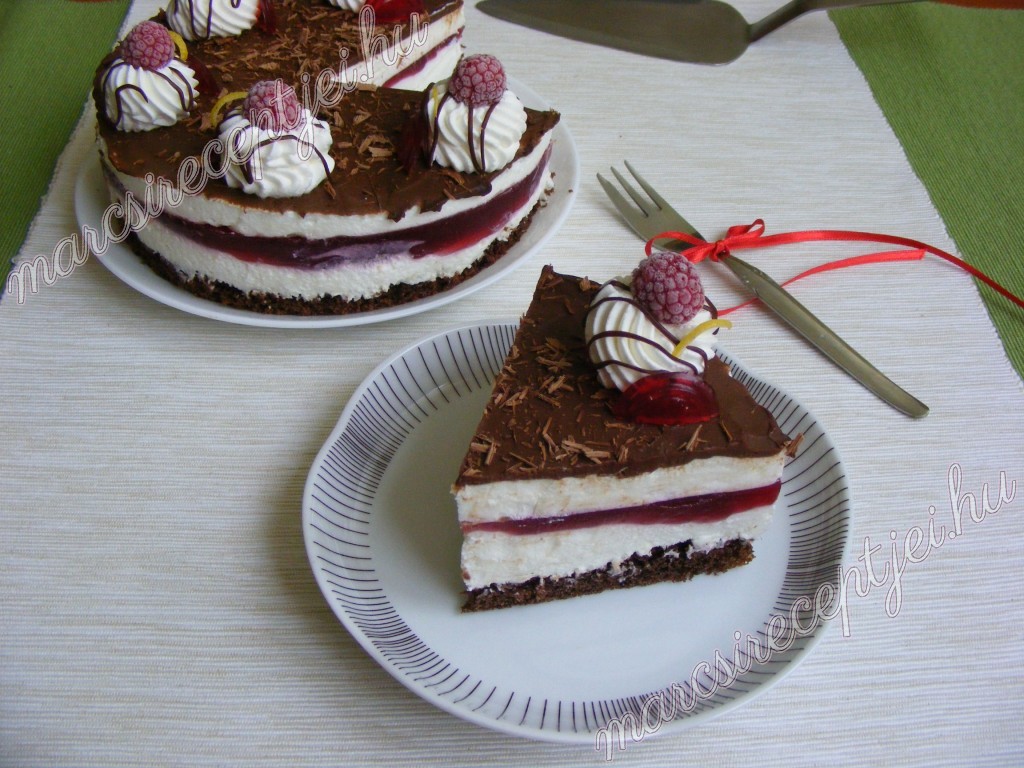 Málnás Túró Rudi torta
