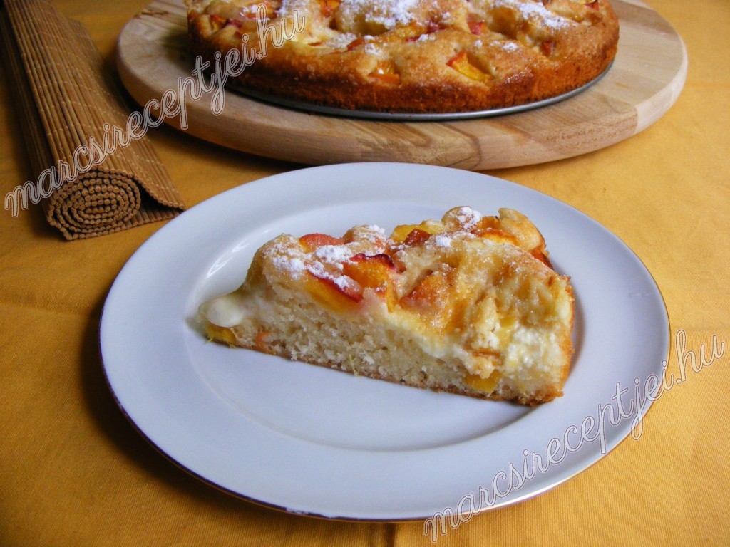 Őszibarackos mascarpones pite