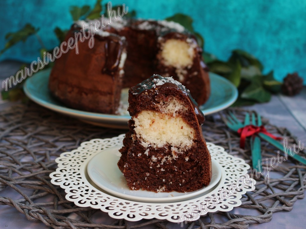 Kókuszos brownie kuglóf
