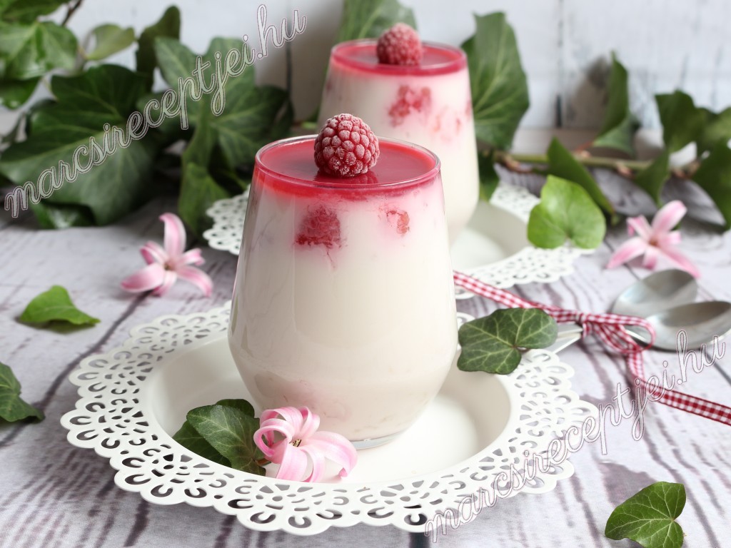 Málnás panna cotta