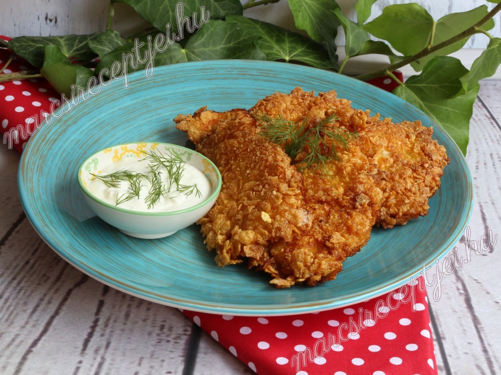 Csirkemell corn flakes bundában 1