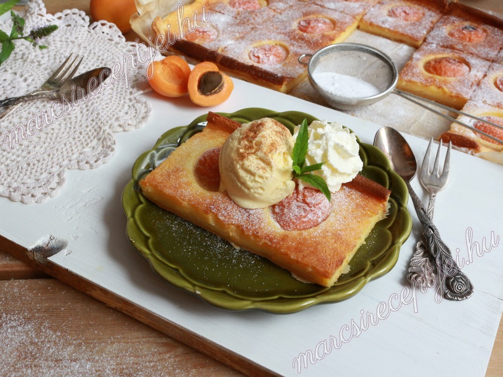 Vaníliás sárgabarack pite